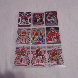 KANSAS CITY CHIEFS Mixed Lot (9) Football Cards